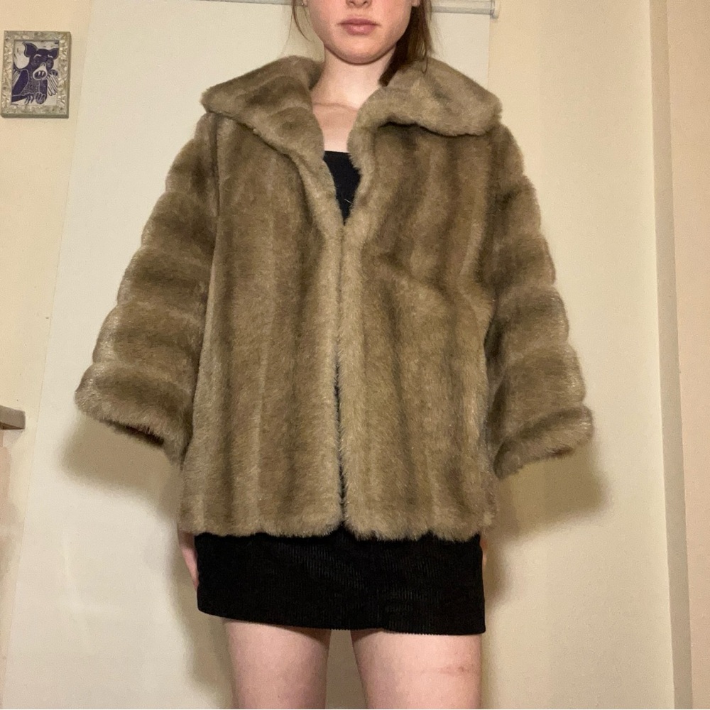 SearsVintage Fur Pink Lined Coat